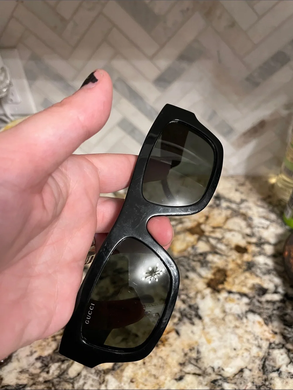 Gucci Black and Tortoiseshell Sunglasses